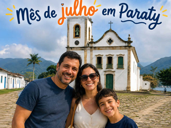 Turismo em Paraty no mês de Julho 2026 é movimentada pelo período das férias escolares e pela FLIP - Festa Literária Internacional de Paraty.